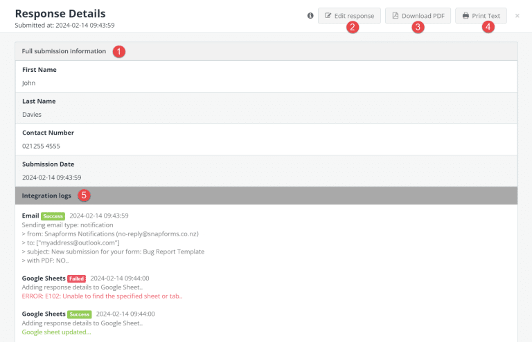 View, print, and download individual responses - Snapforms Resources & FAQs